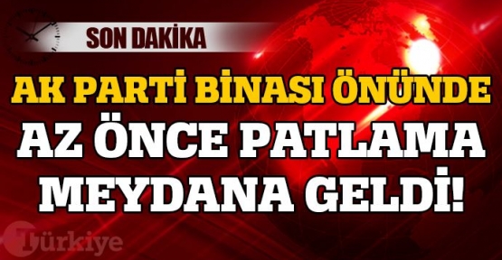 İzmir'in Karşıyaka ilçesinde, AK Parti binası önünde ses bombası patladı.