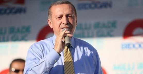 Başbakan Recep Tayyip Erdoğan Van'da düzenlenen mitingde "Alın ödülünüzü başınıza