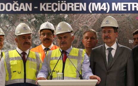 Başbakan Binali Yıldırım, yapımında son aşamaya gelinen Keçiören Metrosu'nun, Keçiören