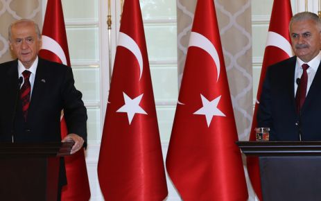 Başbakan Binali Yıldırım, MHP-CHP  Genel Başkanları Devlet Bahçeli ve