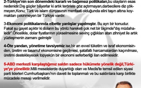 BBP Gaziosmanpaşa İlçe Başkanı Fedai Karakol " Milletimizle birlikte dolar