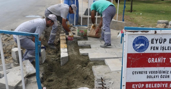 Eyüp Belediye Başkanı Remzi Aydın,"Hizmetlerimiz sürüyor"dedi.