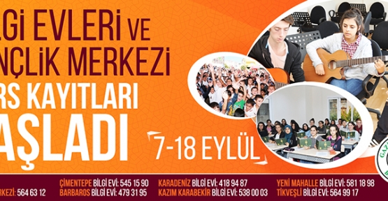 Gaziosmanpaşa Belediyesi Bilgi Evleri  kayıtlarının 18 Eylül 2015 tarihinde