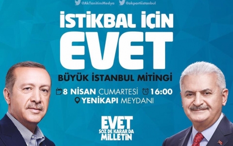 Bugün Milyonlar Yenikapı’da olacak Cumhurbaşkanı Recep Tayyip Erdoğan ve Başbakan Binali Yıldırım'ın katılımıyla bugün