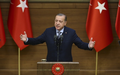Cumhurbaşkanı Recep Tayyip Erdoğan, Cumhurbaşkanlığı Külliyesi'nde düzenlenen "40. Muhtarlar Toplantısı"nda