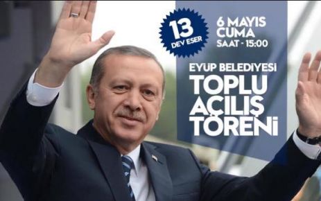 Cumhurbaşkanı Recep Tayyip Erdoğan'ın, yapılışı tamamlanan eserlerin açılışlarını yapmak üzere