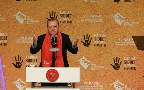 Cumhurbaşkanı Erdoğan, sözlerine kadına yönelik şiddet eylemlerinde hayatlarını kaybedenlere Allah'tan