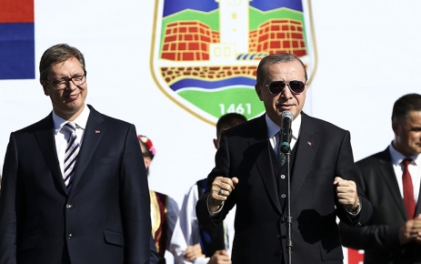 Cumhurbaşkanı Recep Tayyip Erdoğan, Sırbistan Cumhurbaşkanı Aleksandar Vucic ile Sancak