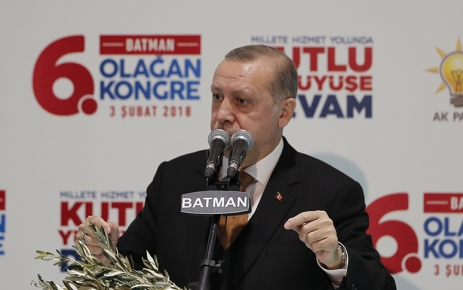 Cumhurbaşkanı Recep Tayyip Erdoğan, Batman 6. Olağan İl Kongresi'nde konuştu.