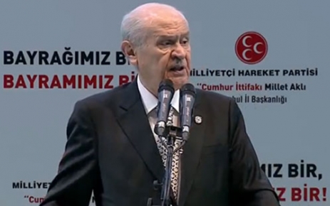 MHP Genel Başkanı Devlet Bahçeli, İstanbul’da partisinin düzenlediği bayramlaşma programında