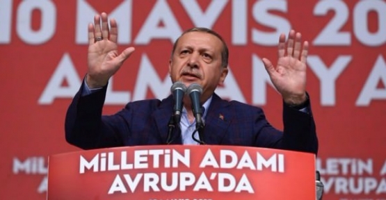 Erdoğan Almanya'da konuştu"Hz. Ali'yi sevmek alevilikse,ben çok seviyorum"dedi.