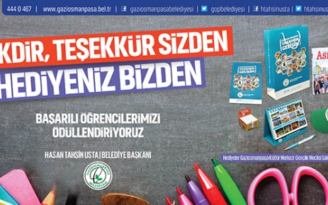 Gaziosmanpaşa Belediyesi, ilçedeki başarılı öğrencilere karne hediyesi vereceğini açıkladı.