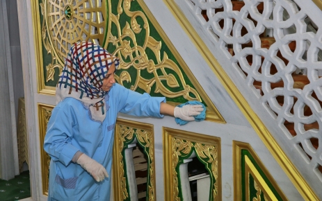 Gaziosmanpaşa’da camiler büyük bir titizlikle temizlendi.