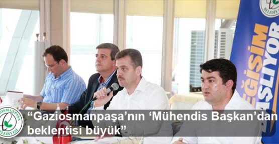 Gaziosmanpaşa Belediye Başkanı Hasan Tahsin Usta’nın, ilçede bulunan mühendisler, mimarlar