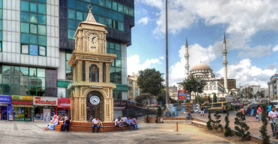 Gaziosmanpaşa Küçükköy Meydanı’na kurulan Saat Kulesini Gaziosmanpaşalılar çok beğendi.