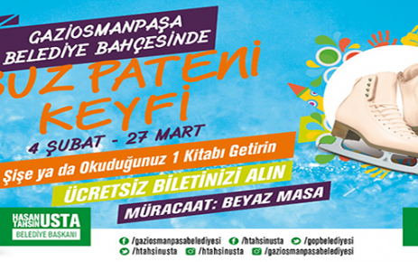 Gaziosmanpaşa Belediyesi, buz pateni keyfini ilçeye taşıdı.