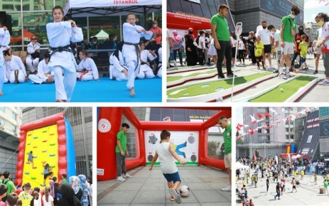 "Spor Her Yerde" etkinliği kapsamında karateden futbola, okçuluktan voleybola birçok