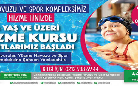 Gaziosmanpaşa Belediyesi Yüzme kursu başlattı.