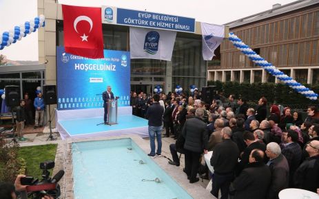 Eyüp Belediyesi Göktürk Ek Hizmet Binası düzenlenen bir törenle vatandaşların