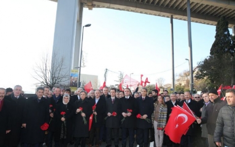 İstanbul Teşkilatından teröre karşı birlik yürüyüşü İl Başkanı Selim Temurci, İl Yönetim Kurulu Üyeleri, İlçe ve