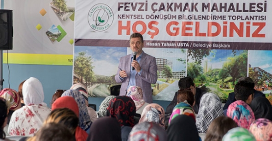 Gaziosmanpaşa Belediye Başkanı Hasan Tahsin Usta, Fevzi Çakmak Mahalle sakinlerine