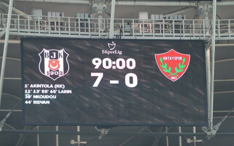Beşiktaş ile Hatayspor karşı karşıya geldi ve Larin'in 4 golle