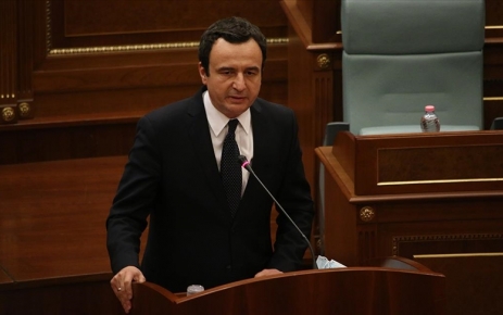 Kosova'daki Kendin Karar Al Hareketi (VV) Genel Başkanı Albin Kurti,
