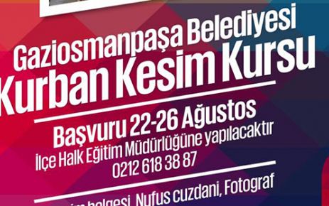 Gaziosmanpaşa Belediyesi’nin Kurban Bayramı’nda kurban kesimi yapmak isteyen vatandaşlar için