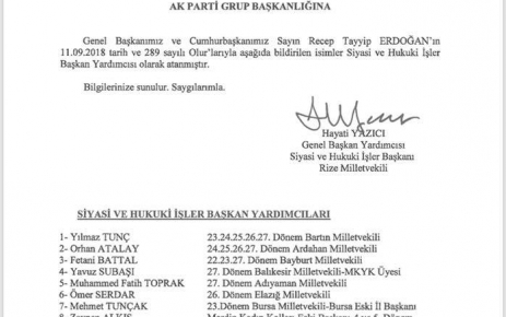 Milletvekili Yavuz Subaşı, Genel Başkan Yardımcısı oldu AK Parti MKYK üyesi ve Balıkesir Milletvekili Yavuz