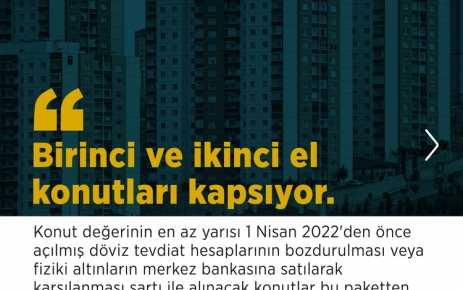 Cumhurbaşkanı Recep Tayyip Erdoğan, konut alım-satımını kolaylaştıracak üç yeni paket