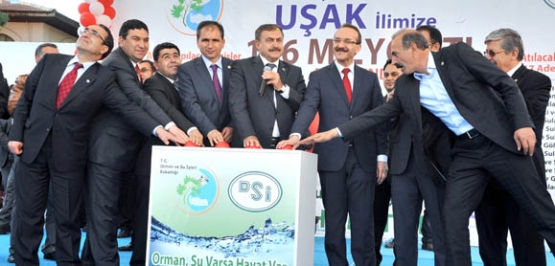 Bakan Veysel Eroğlu ve Uşak Valisi Seddar Yavuz"Uşak göller bölgesi