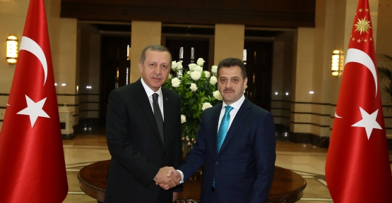 Gaziosmanpaşa Belediye Başkanı Hasan Tahsin Usta,Cumhurbaşkanlığı sarayında toplantıya katıldı.
