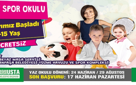 Gaziosmanpaşa Belediyesi Yaz Spor Okulu'nda kayıtlar başladı. 16 branşta verilecek