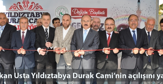 Yıldıztabya Durak Camii'ni  Gaziosmanpaşa Belediye Başkanı Hasan Tahsin Usta,devlet