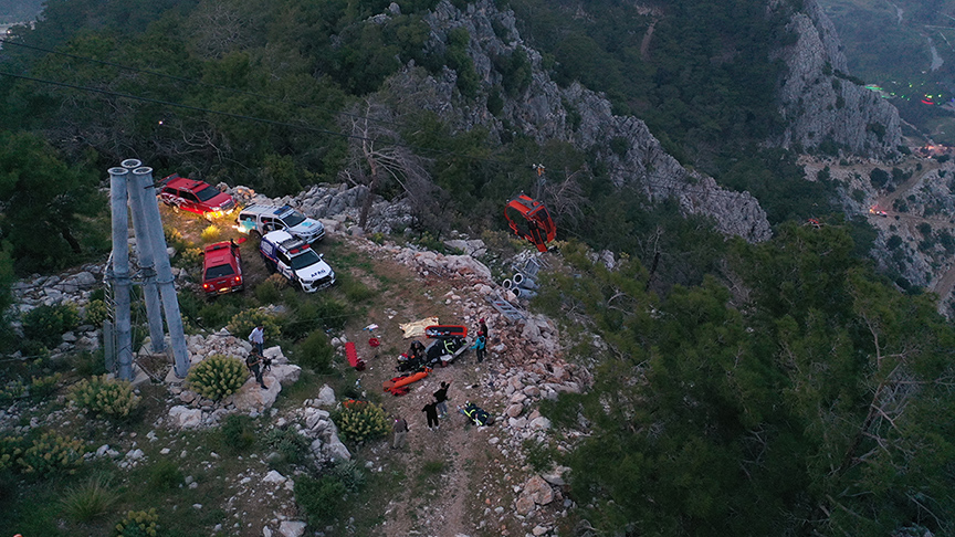 Antalya’daki teleferik kazasında mahsur kalanların tamamı kurtarıldı Antalya'nın Konyaaltı ilçesinde devrilen teleferik direğine çarpan kabinin parçalanması sonucu
