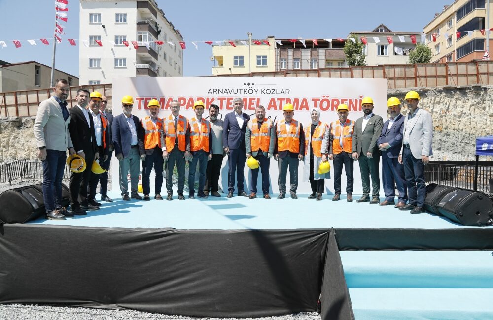 Kozlar Tema Parkı’nın temeli Arnavutköy Belediye Başkanı Mustafa Candaroğlu tarafından
