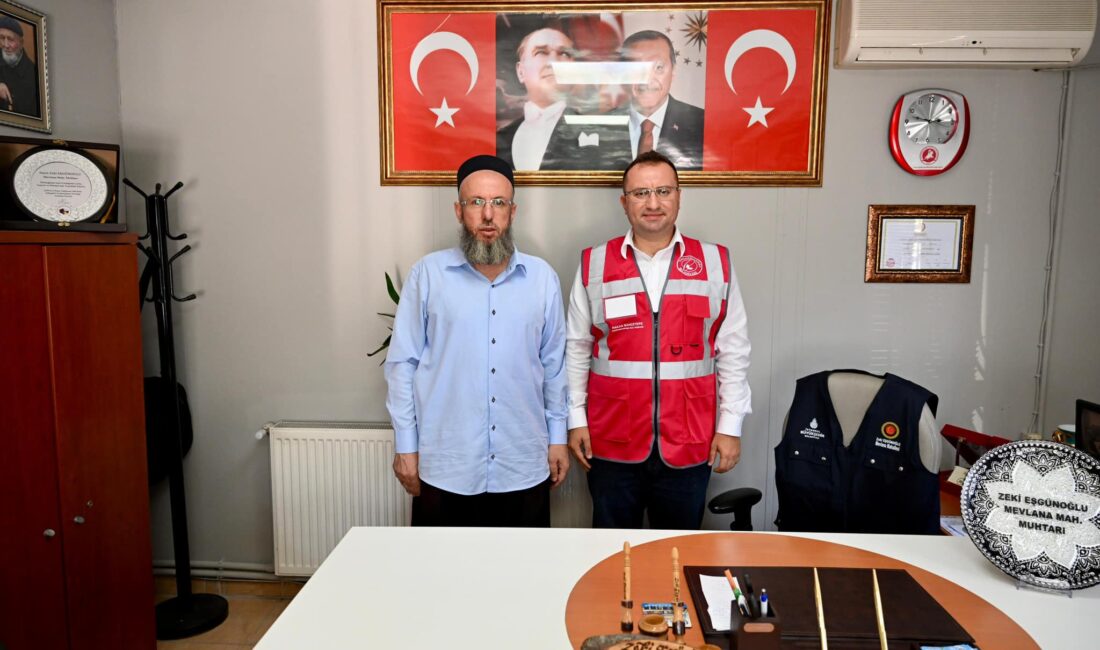 Mevlana Mahalle Muhtarı Zeki Eşgünoğlu "Mevlana Mahalle Muhtarlığımızı ziyaret eden