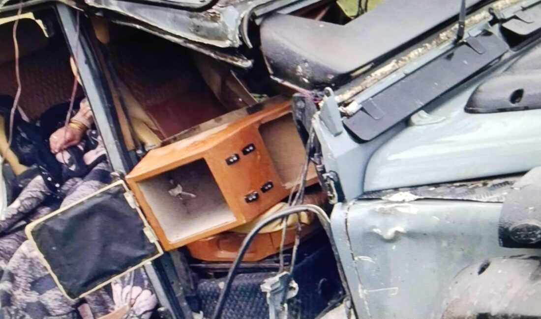 Giresun Alucra Boyluca Köyü Karaşıh Yaylasında seyir halindeki Jeep'in direksiyonu