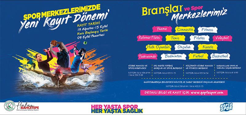 Gaziosmanpaşalılar, 19 Ağustos-9 Eylül tarihleri arasında kurslara kayıt yaptırabilecek.