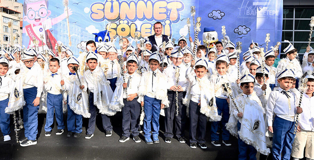 Gaziosmanpaşa Belediyesi tarafından düzenlenen geleneksel sünnet şöleninde 1.271 çocuk, renkli