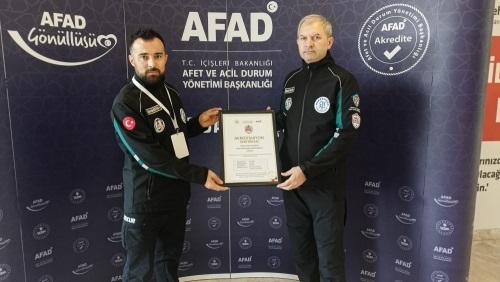 ARKUR, AFAD’ın ulusal standartlarına uygun çalışmalarıyla akreditasyon alarak afet müdahale
