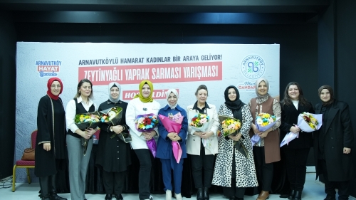 Arnavutköy Belediyesi tarafından düzenlenen Zeytinyağlı Yaprak Sarması Yarışması, büyük bir