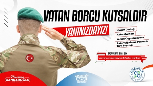 Arnavutköy Belediyesi, sunduğu ulaşım, çanta, yemek ve bayrak desteğiyle bu