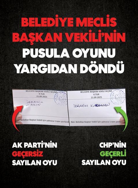 Bayrampaşa Belediye Başkan Vekilliği seçimine yeniden karar verildi.