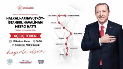 Arnavutköy Ulaşımı İçin Raylar Birleşiyor Cumhurbaşkanımız Recep Tayyip Erdoğan’ın katılımıyla hizmete açılacak Halkalı–Arnavutköy Metro Hattı