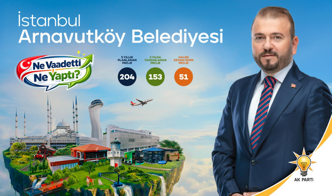 Arnavutköy’de Vaatler Bir Bir Hayata Geçiyor: 204 Projenin 153’ü Tamamlandı Arnavutköy Belediyesi tarafından planlanan 204 projenin 153’ü tamamlanarak vatandaşların hizmetine