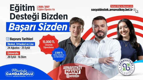 Başkan Candaroğlu’ndan Öğrencilere Burs Müjdesi Arnavutköy’de öğrencilerimizin eğitim hayatına katkı sunmak ve ailelerimizin yanında olmak